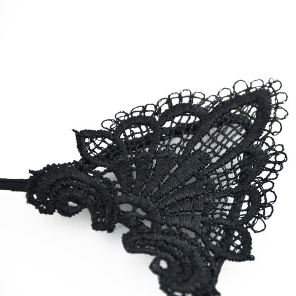 black lace cat ears headband - Picture 6 of 7